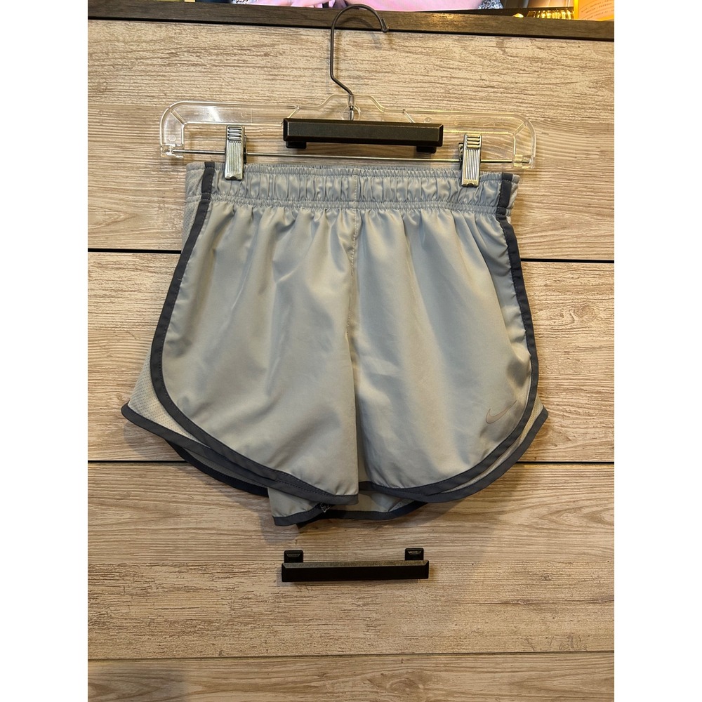 Nike Dri-FIT Tempo Running Shorts Gray Mesh Trim Womens Small